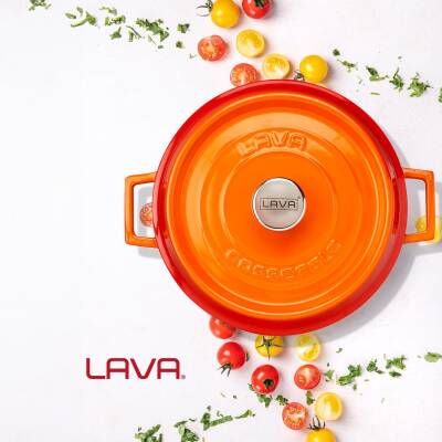 Lava Döküm Çok Amaçlı Yayvan Tencere. Trendy Serisi Çap(Ø)28cm. - LV Y ST 28 K2 - 10