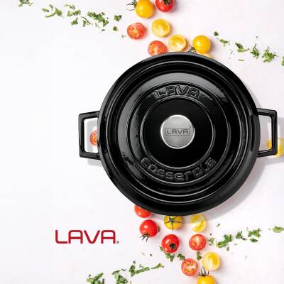 Lava Döküm Çok Amaçlı Yayvan Tencere. Trendy Serisi Çap(Ø)28cm. - LV Y ST 28 K2 - 1