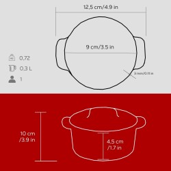 Lava Döküm Mini Tencere Folk Serisi Çap(Ø)9 cm - LV Y TC2 9 KP - 5