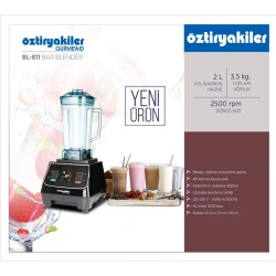 Öztiryakiler Gurmeaid BL-811 Bar Blender, 2 L, 1500 W, Siyah - 3