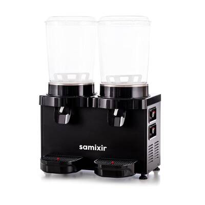 Samixir MM20 Panoromik Twin Soğuk İçecek Dispenseri, 10+10 Lt, Çift Karıştırıcılı, Siyah - 2