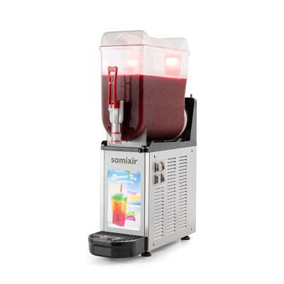 Samixir SLUSH12 Allure Ice Slush Granita Milkshake ve Soğuk Meyve Suyu Dispenseri, 12 L, Inox - 1