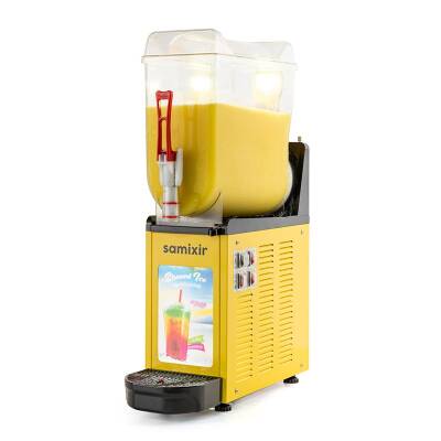 Samixir SLUSH12 Allure Ice Slush Granita Milkshake ve Soğuk Meyve Suyu Dispenseri, 12 L, Sarı - 1