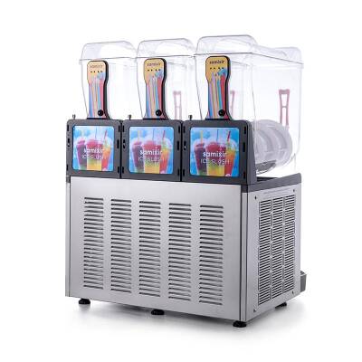 Samixir SLUSH36 Allure Triple Ice Slush Granita Milkshake ve Soğuk Meyve Suyu Dispenseri, 12+12+12 L, Inox - 3