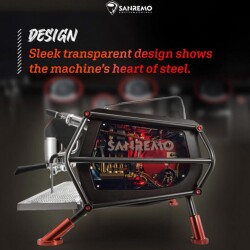 Sanremo Racer Naked Multiboiler Tam Otomatik Espresso Kahve Makinesi, 2 Gruplu, Siyah-Kırmızı - 4