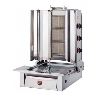 SilverInox 2165-B3 Alttan Motorlu Döner Ocağı, 3 Radyanlı, LPG'li - 1