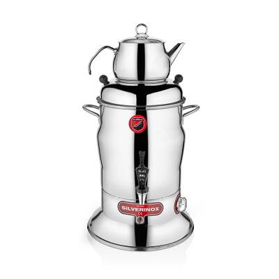 SilverInox 2200-1 Crown Çay Semaveri, Tek Demlikli, 80 Bardak Kapasiteli, 7 L - 1