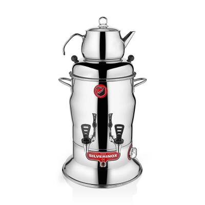 SilverInox 2202 Crown Çay Semaveri, 2 Demlikli, 160 Bardak Kapasiteli, 16 L - 2