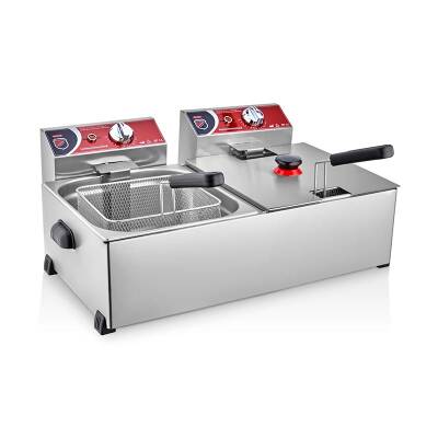 SilverInox 2701 Fritöz, 8+8 L, Elektrikli - 1