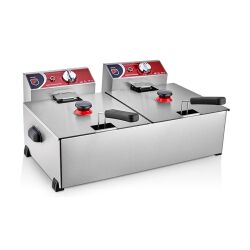 SilverInox 2701 Fritöz, 8+8 L, Elektrikli - 2