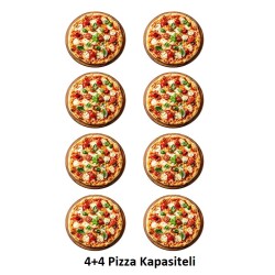 SilverInox PF-52 D 25 cm x 8 Adet Pizza Kapasiteli Çift Katlı Pizza Fırını, Elektrikli - 2