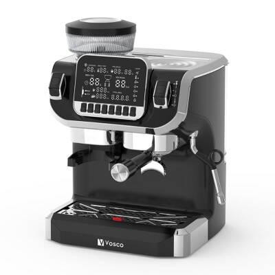 Vosco VST-520ECS Öğütücülü Barista Espresso Kahve Makinesi, 1 Gruplu, Siyah - 2